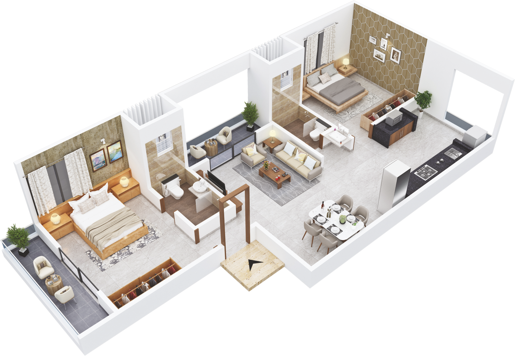 Chandrakaml Cut Section 2BHK 02