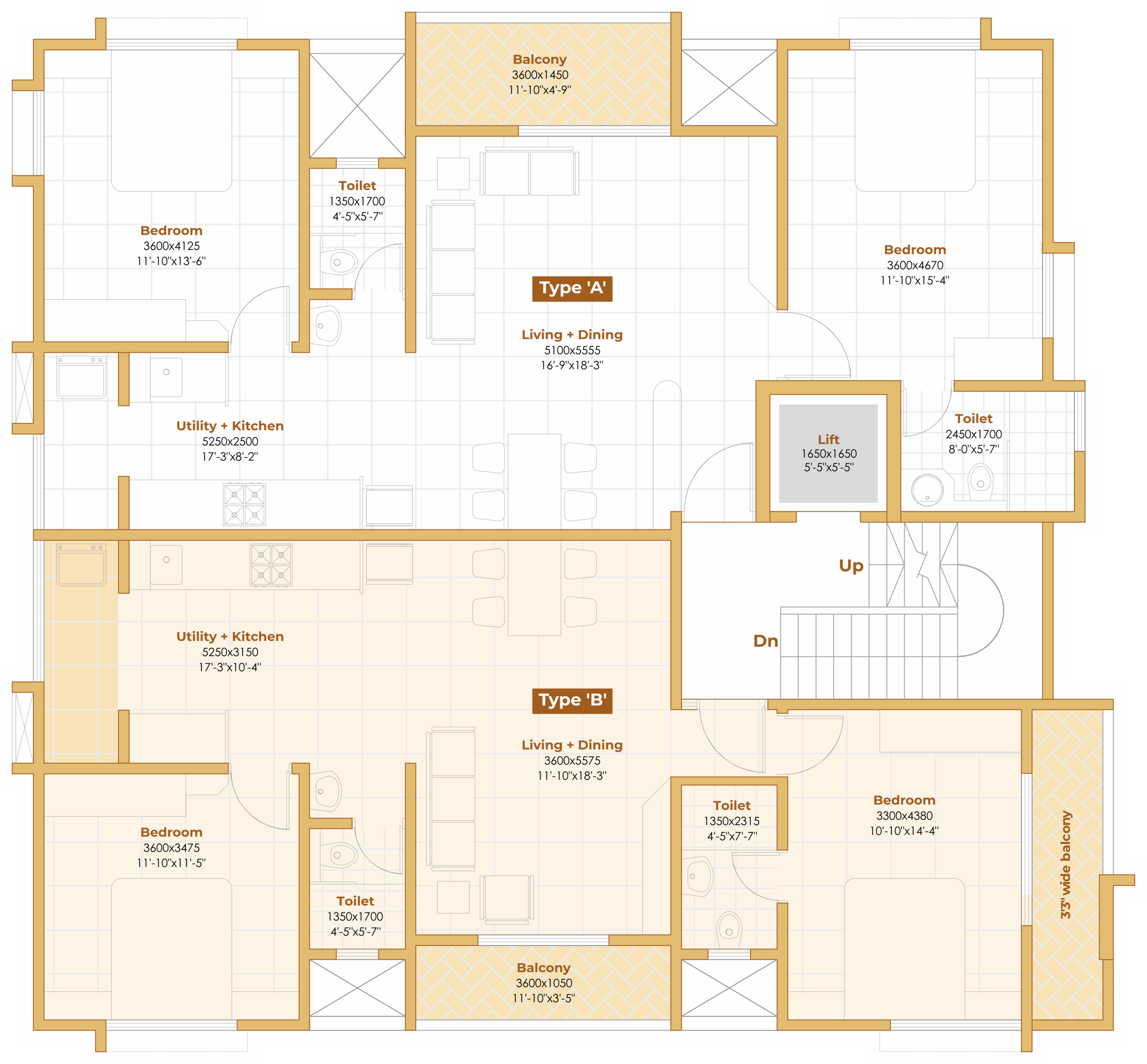 Chandrakaml Floor Plan 2BHK Scaled