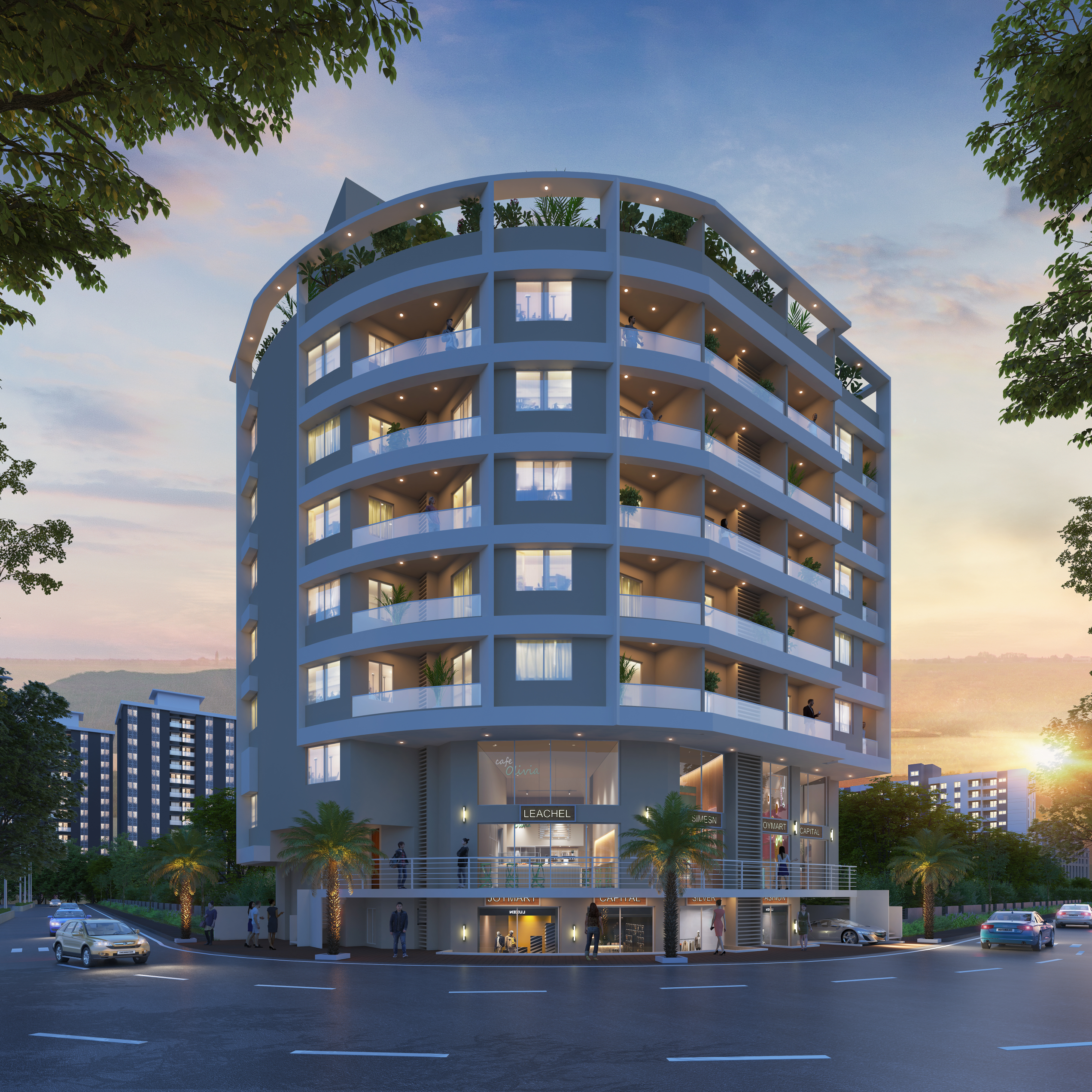 samruddhi height elevation night view